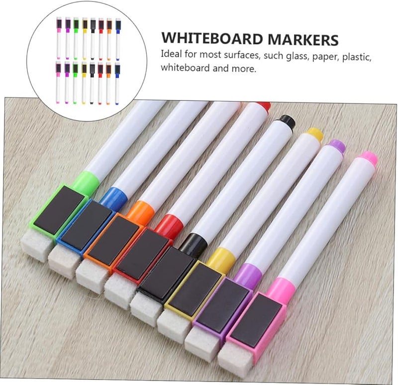 Angoily 40 Pack Low Odor Dry Erase Markers with Eraser Magnetic Whiteboard Pens for Classroom Office Home - Image 3